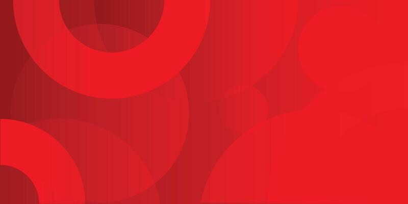 Abstract red background with circles. Dynamic shapes composition