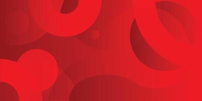 Abstract red background with circles. Dynamic shapes composition vector