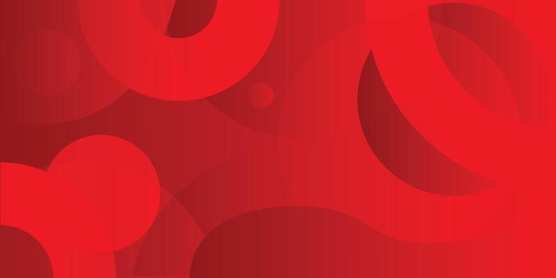 Abstract red background with circles. Dynamic shapes composition