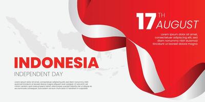 Flat design Gradient indonesia independence day illustration vector