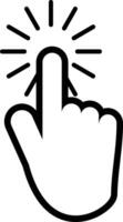 Hand Finger Touch, Swipe, Click, Press and Tap icon vector