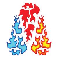 Fire flames icon. Flat illustration of fire flames icon for web design vector