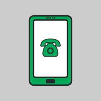 Communication concept with icon design or telephone and speech bubble illustration 10 eps graphic. vector