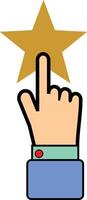 Hand Finger Touch, Swipe, Click, Press and Tap icon vector
