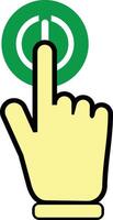 Hand Finger Touch, Swipe, Click, Press and Tap icon vector