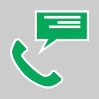 Communication concept with icon design or telephone and speech bubble illustration 10 eps graphic. vector