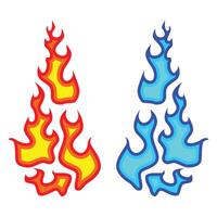 Fire flames icon. Flat illustration of fire flames icon for web design vector