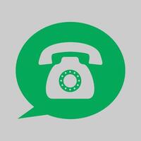 Communication concept with icon design or telephone and speech bubble illustration 10 eps graphic. vector