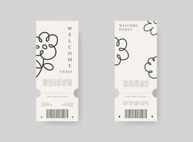 Event ticket template set. template illustration. vector