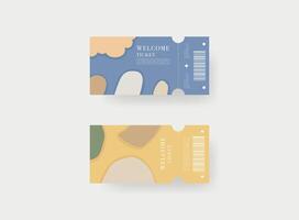 Event ticket template set. template illustration. vector