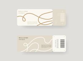 Event ticket template set. template illustration. vector