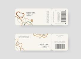 Event ticket template set. template illustration. vector