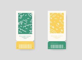 Event ticket template set. template illustration. vector