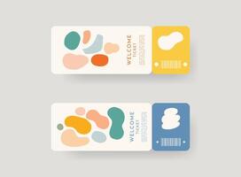 Event ticket template set. template illustration. vector