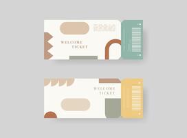 Event ticket template set. template illustration. vector