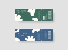 Event ticket template set. template illustration. vector