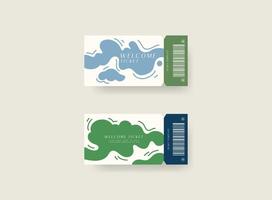 Event ticket template set. template illustration. vector