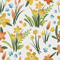 spring flowers seamless pattern. vector