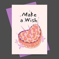 Hand drawn birthday greeting card design vector
