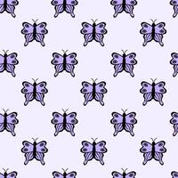 Seamless Pattern with butterfly. Abstract ornament design wings. Insect wallpaper. illustration background. vector