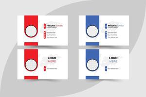 Business card design, modern design template vector