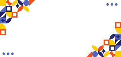 A colorful design with squares and circles vector