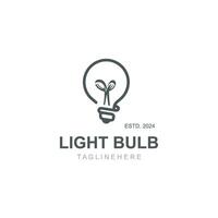 Light bulb creative lamp logo icon and business design bulb digital technology smart idea vector