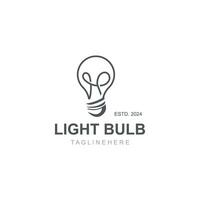 Light bulb creative lamp logo icon and business design bulb digital technology smart idea vector