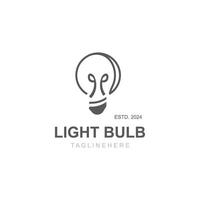 Light bulb creative lamp logo icon and business design bulb digital technology smart idea vector
