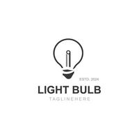 Light bulb creative lamp logo icon and business design bulb digital technology smart idea vector