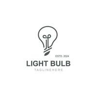Light bulb creative lamp logo icon and business design bulb digital technology smart idea vector