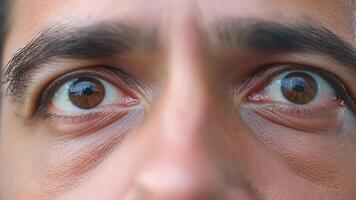 Eyes widen in shock as the body adjusts to the sudden change in temperature.. video