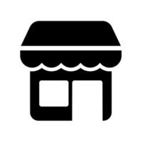 Store glyph design icon. Isolated white background. Perfect for web and app interfaces, presentations, infographics, etc. vector