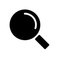 Search icon glyph design. Isolated white background. Perfect for web and app interfaces, presentations, infographics, etc. vector