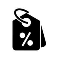 Discount tag design icon in trendy flat style isolated on white background. vector