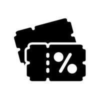 Voucher design icon in trendy flat style isolated on white background. vector