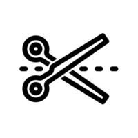 scissor design icon isolated on white background. vector