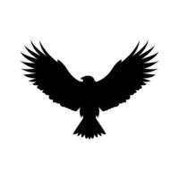 silhouette with the image of an eagle on a white background vector