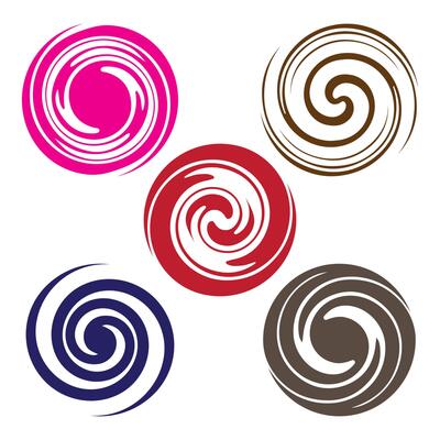 Spiral icon set on white background. Hurricane logo symbol abstract icon illustration
