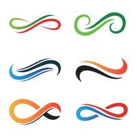 Infinity logo icon design template elements - set of abstract symbols vector