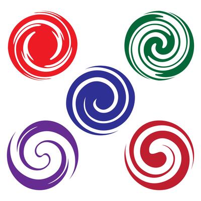 Hurricane logo symbol abstract icon illustration, Spiral icon set. Swirl symbol. illustration.