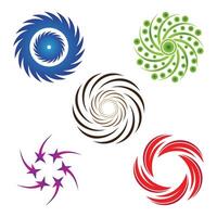 Set of abstract flower icons design elements for your business. vector