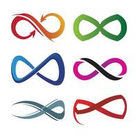 Infinity logo icon design template elements - set of abstract symbols vector