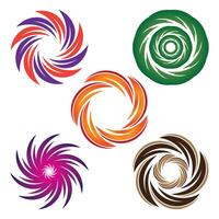 Spiral, swirl, twirl element icon design template, vortex logo symbol vector