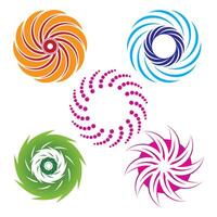 Spiral, swirl, twirl element icon design template, vortex logo symbol vector