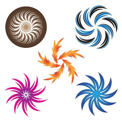 vortex symbol illustrator abstract icon logo template design logo