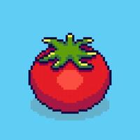 Pixel art tomato game asset design vector