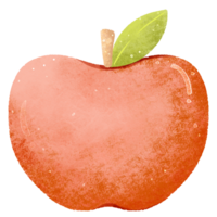 apple with drops watercolor png