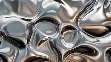 A modern and abstract 3D texture with rounded bubblelike shapes in shades of metallic silver creating an edgy and futuristic look video