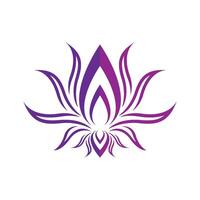 Elegant logo design of a beautiful flower in bloom vector